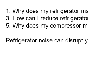 냉장고 소음 원인
